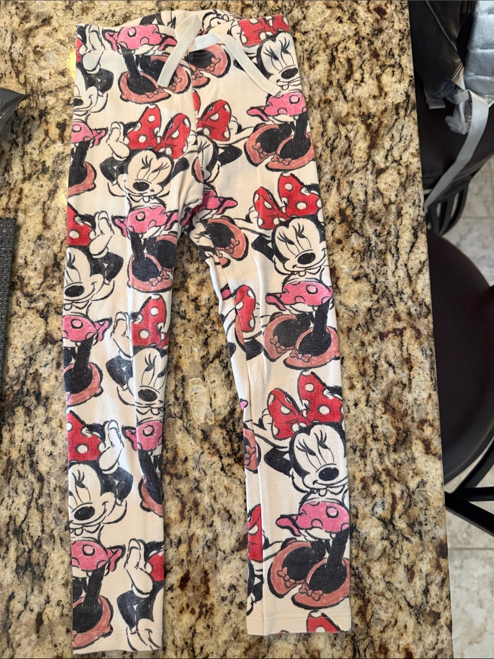 Zara Pink and Red Minnie Mouse Print Leggings